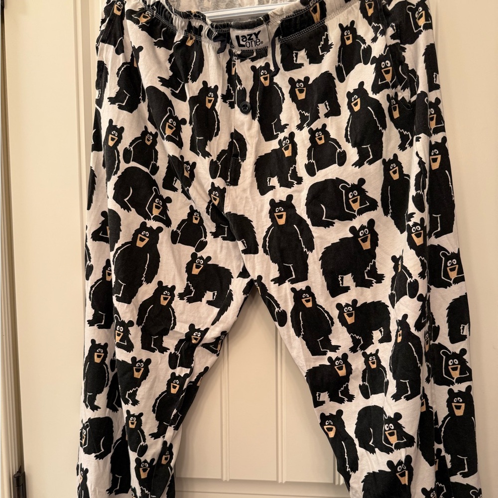 Lazy One Bear Print Pajama Pants